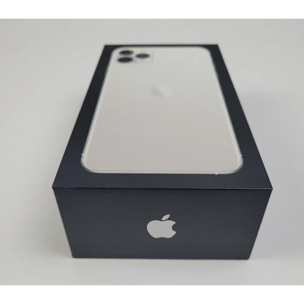 Genuine OEM Apple iPhone 11 Pro Max RETAIL BOX - 64GB Silver + Insert